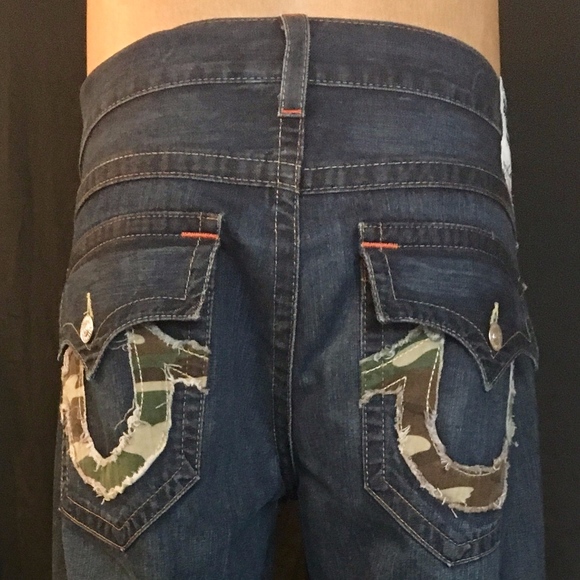 camo true religion jeans mens